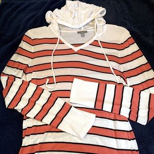 Talbots Hooded Long Sleeve Shirt